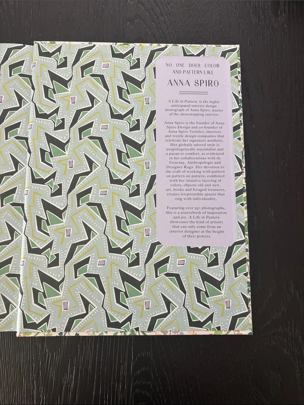 A Life in Pattern Coffee Table Book - Floral Cream and Green